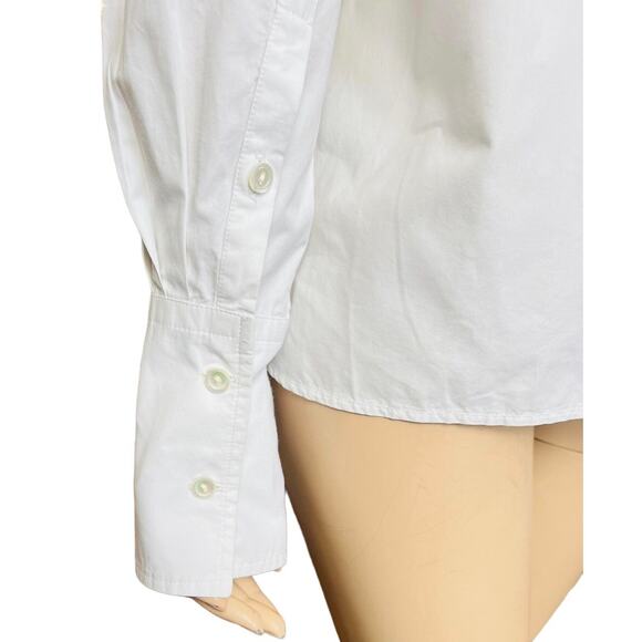 Isabel Marant Etoile Ruffled Collar Shirt Long Sleeves Button Closure Sz 4 - Picture 7 of 13